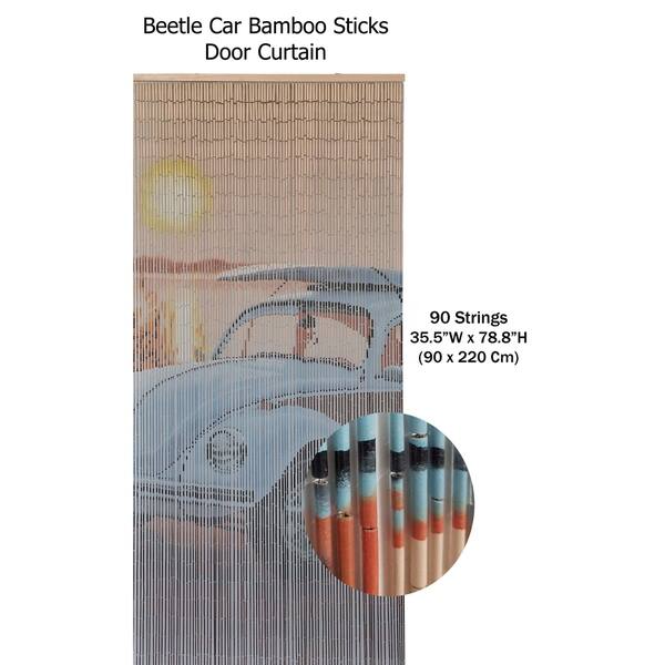 Shop Evideco Bamboo Beaded Curtain Doorway 90 Strings 78 8 H X