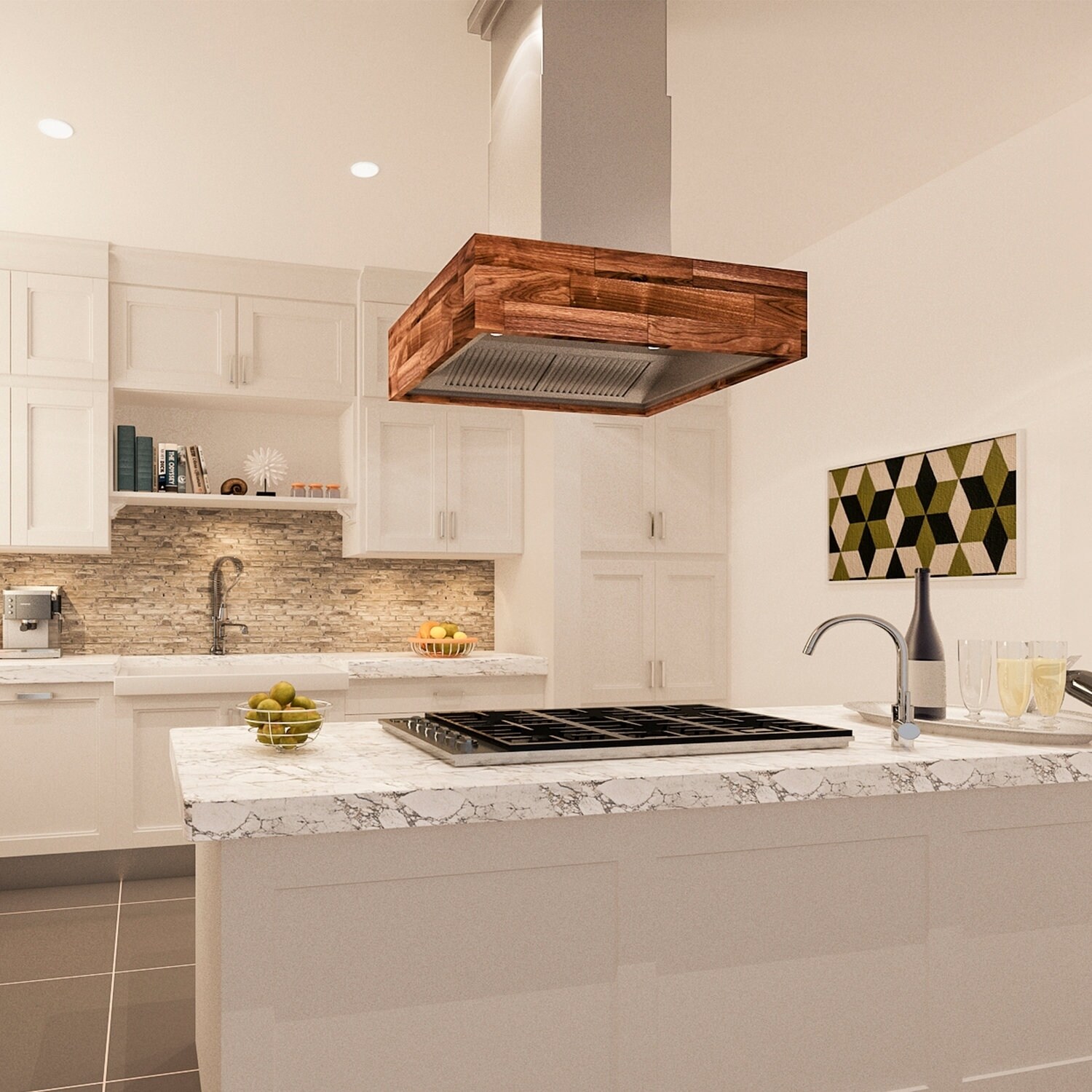 42 In Wood Island Range Hood Butcher Block 900 Cfm Remote Er 42 In Wood Island Range Hood Butcher Block 900 Cfm Remote Er
