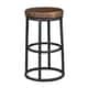 Carbon Loft Horseshoe Reclaimed Wood and Iron Bar and Counter Stools - Thumbnail 4