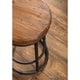 Carbon Loft Horseshoe Reclaimed Wood and Iron Bar and Counter Stools - Thumbnail 3