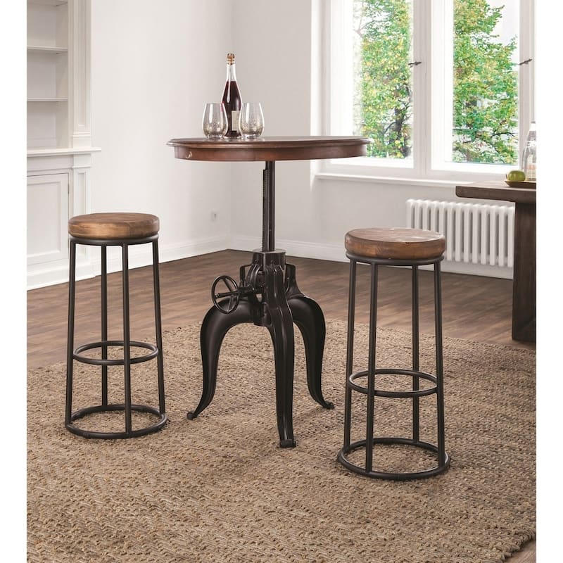 Carbon Loft Horseshoe Reclaimed Wood and Iron Stool On Sale Bed