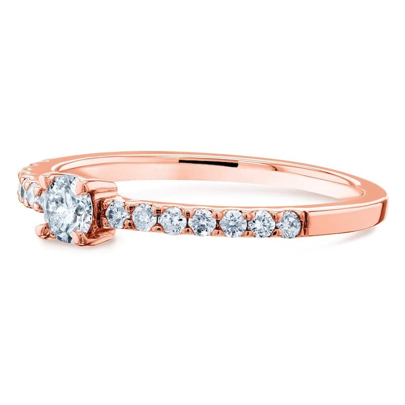 Annello by Kobelli 14k Gold 1/3 Carat ct.tw Petite Low Setting Diamond Ring