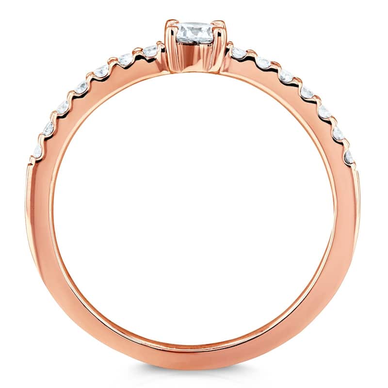 Annello by Kobelli 14k Gold 1/3 Carat ct.tw Petite Low Setting Diamond Ring