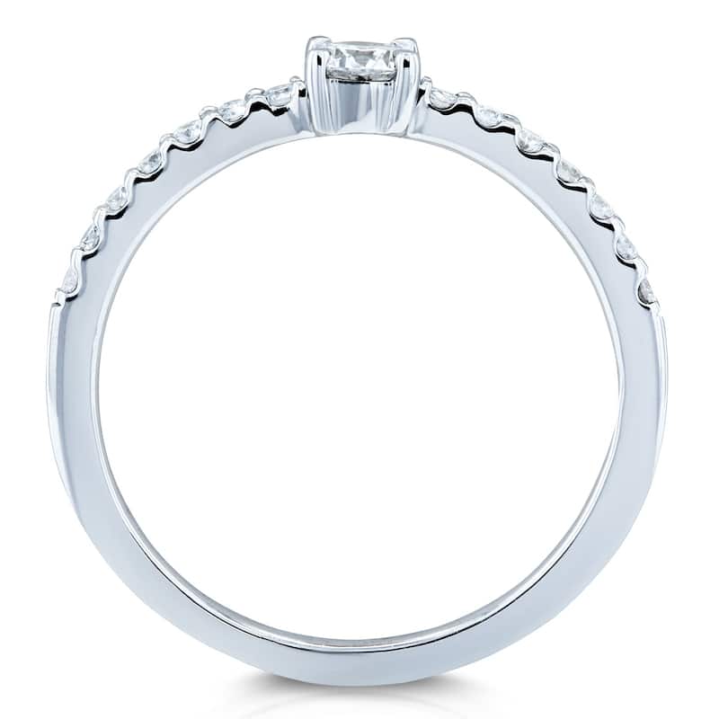 Annello by Kobelli 14k Gold 1/3 Carat ct.tw Petite Low Setting Diamond Ring