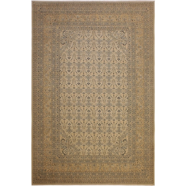 Kafkaz Sun-Faded Denese Ivory/Lt.orange Hand-Knotted Rug (10'1 x 13'11) - 10 ft. 1 in. x 13 ft. 11 in.