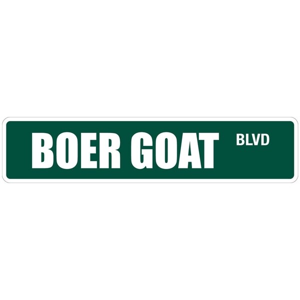 Boer Goat 4" x 18" Metal Novelty Street Sign
