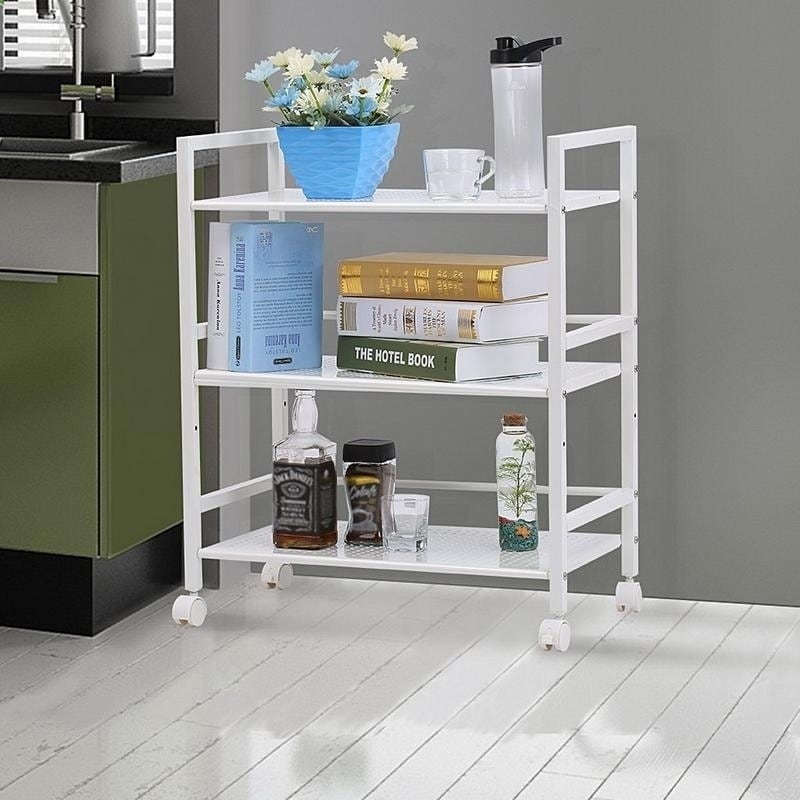3 Tier Rolling Serving Shelf Rack Utility Storage Kitchen Island Cart N A 3 Tier Rolling Serving Shelf Rack Utility Storage Kitchen Island Cart N A
