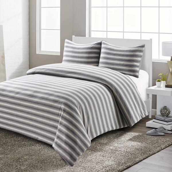 Shop Style Quarters Super Soft Shadow Stripe Jersey Comforter Set