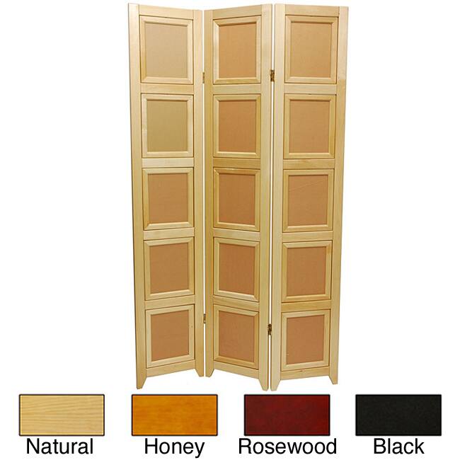 Wooden 3-panel Double-sided Photo Frame Room Divider (China)