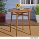 preview thumbnail 2 of 13, Stamford Outdoor Rustic Acacia Wood Slat Top Bar Table by Christopher Knight Home - 39.75"L x 30.50"W x 39.75"H