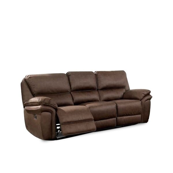 Shop Transitional Style Double Recliner Sofa, With Center Console and