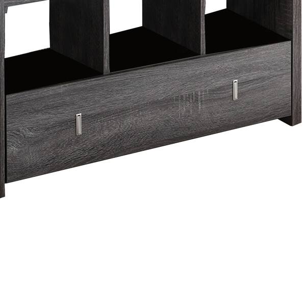 Shop Black Friday Deals On Wooden Storage Shoe Rack Bench With 3 Shelves And Raised Top Distressed Gray Overstock 23008228