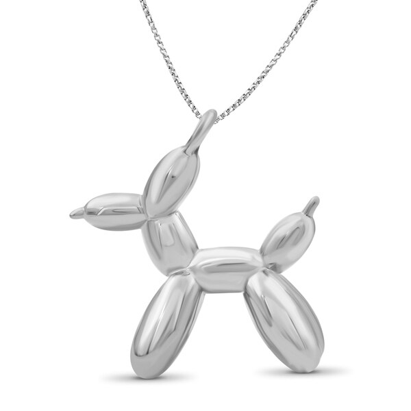silver dog pendant