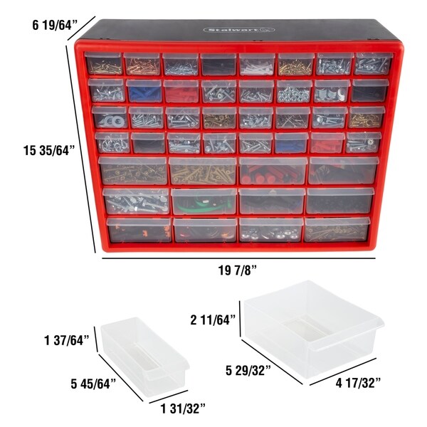 Akro Mils 64 Compartment Small Parts Organizer Cabinet Tool