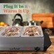 NutriChef PKBFWM21 Hot Plate Food Warmer & Buffet Server Chafing Dish Set Portable Steel - Thumbnail 5