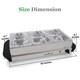 NutriChef PKBFWM21 Hot Plate Food Warmer & Buffet Server Chafing Dish Set Portable Steel - Thumbnail 2
