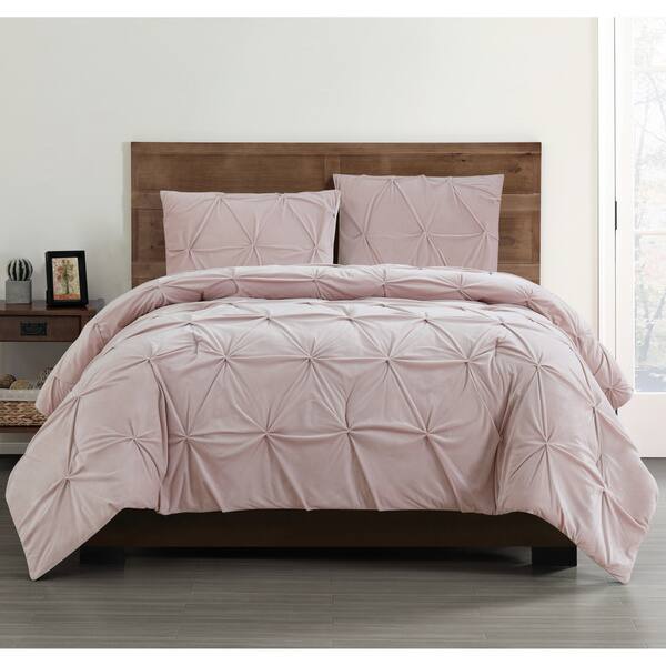 Shop Truly Soft Pleated Velvet 3 Piece Comforter Set Free