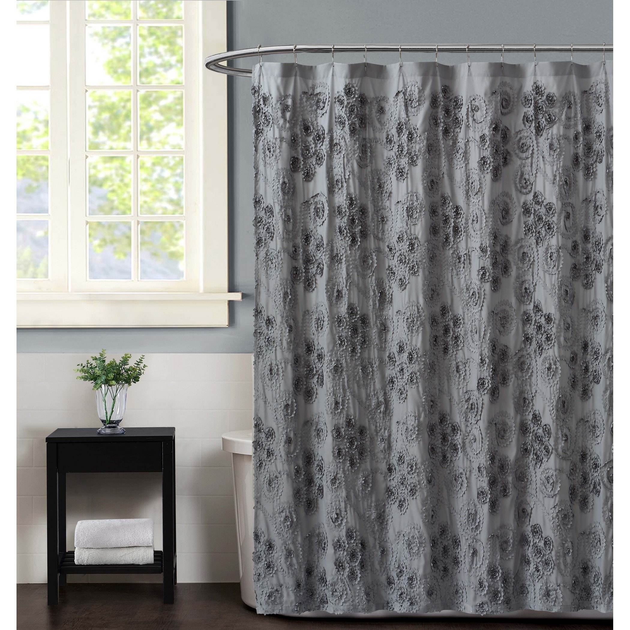 Sealskin Lace Shower Curtain Grey Bathroom Accorp Com Sg