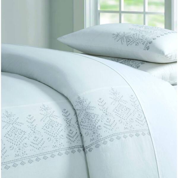 Shop Cottage Classics Chambray Cotton Embroidered Border 3 Piece
