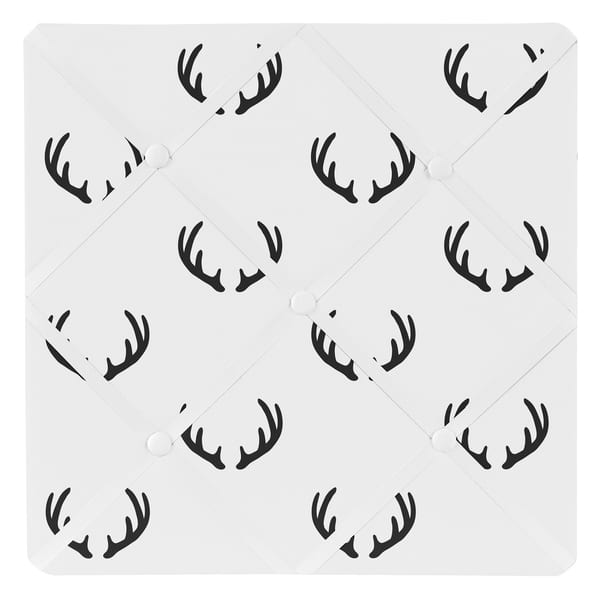 Sweet Jojo Designs Black and White Rustic Deer Woodland Camo Collection  13-inch Fabric Memory Photo Bulletin Board Bed Bath  Beyond 23009022
