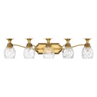 Hinkley Plantation 5-Light Vanity Light in Burnished Brass