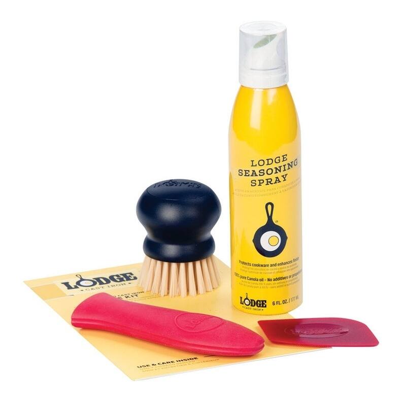 Lodge 6.19 in. W x 8.81 in. L Multi-Colored Seasoned Cast Iron Care Kit