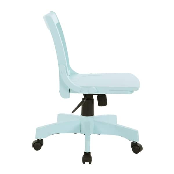 Shop Deluxe Armless Wood Bankers Chair In Mint Finish Free