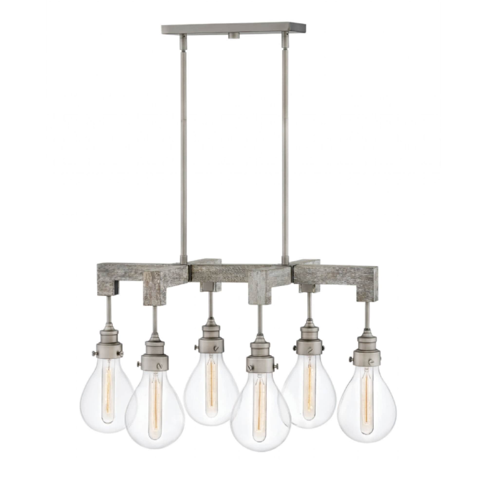 Hinkley Denton 6-Light Chandelier in Pewter - Chandeliers For Bedrooms by Overstock.com