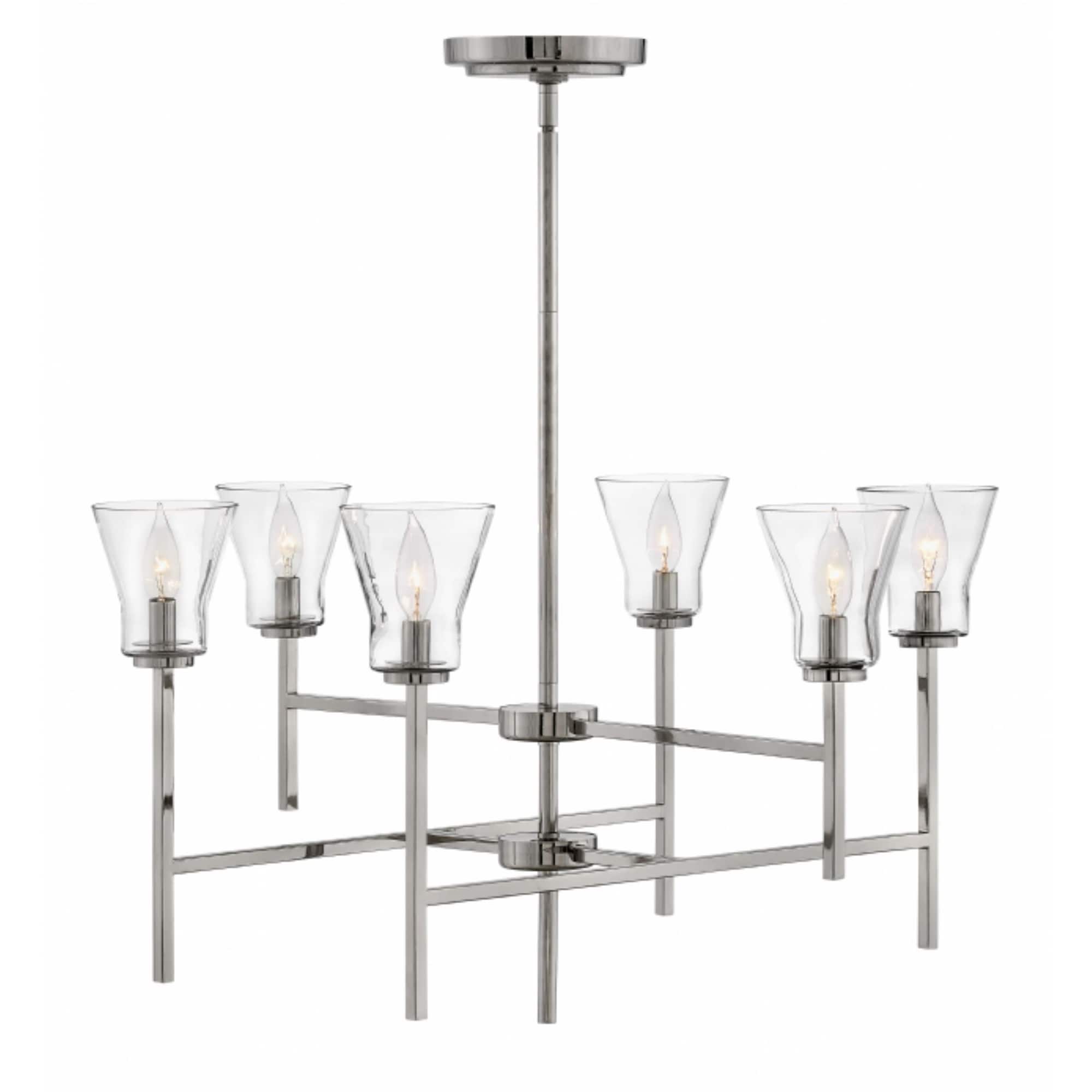 Hinkley Arden 6-Light Chandelier in Polished Antique Nickel - Chandeliers For Bedrooms by Overstock.com