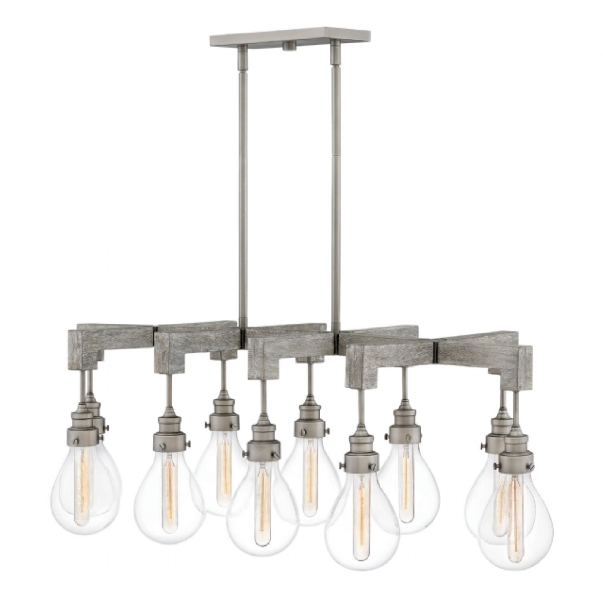 Hinkley Denton 10-Light Chandelier in Pewter - Chandeliers For Bedrooms by Overstock.com
