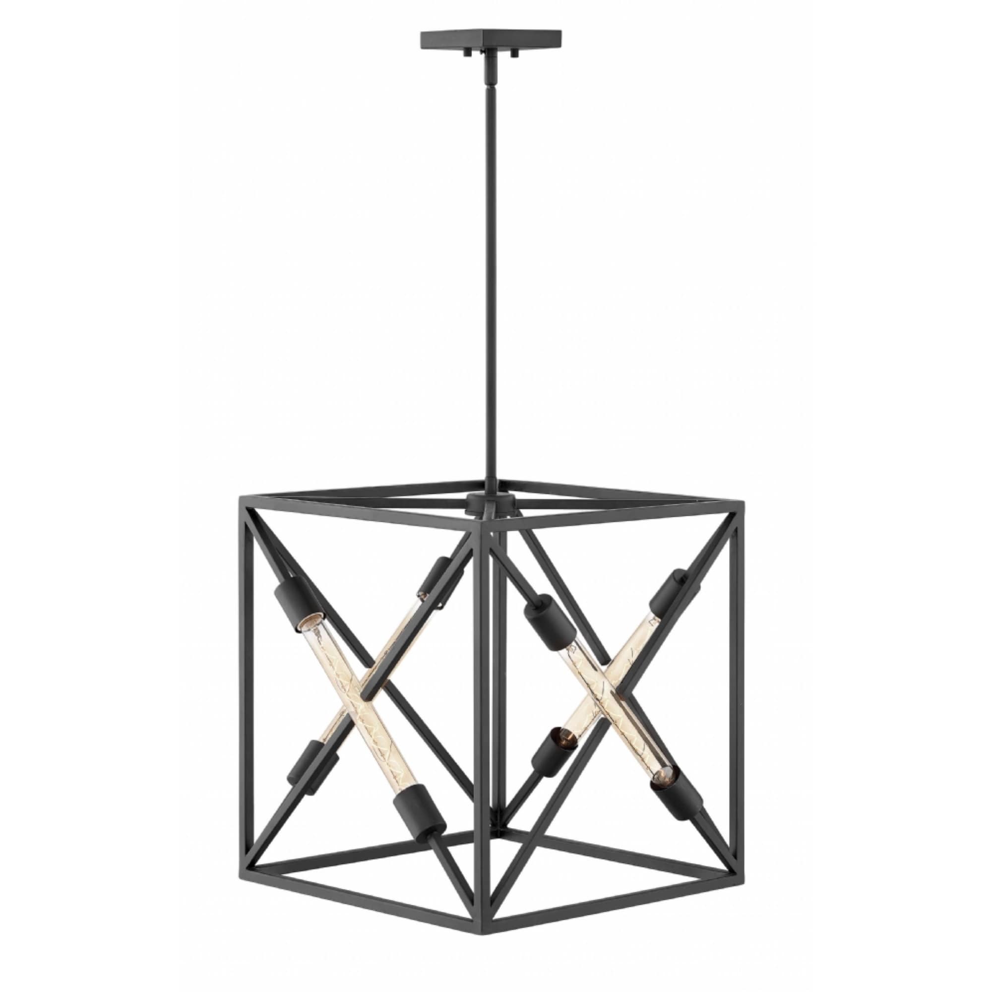 Hinkley Hewitt 4-Light Chandelier in Satin Black - Chandeliers For Bedrooms by Overstock.com