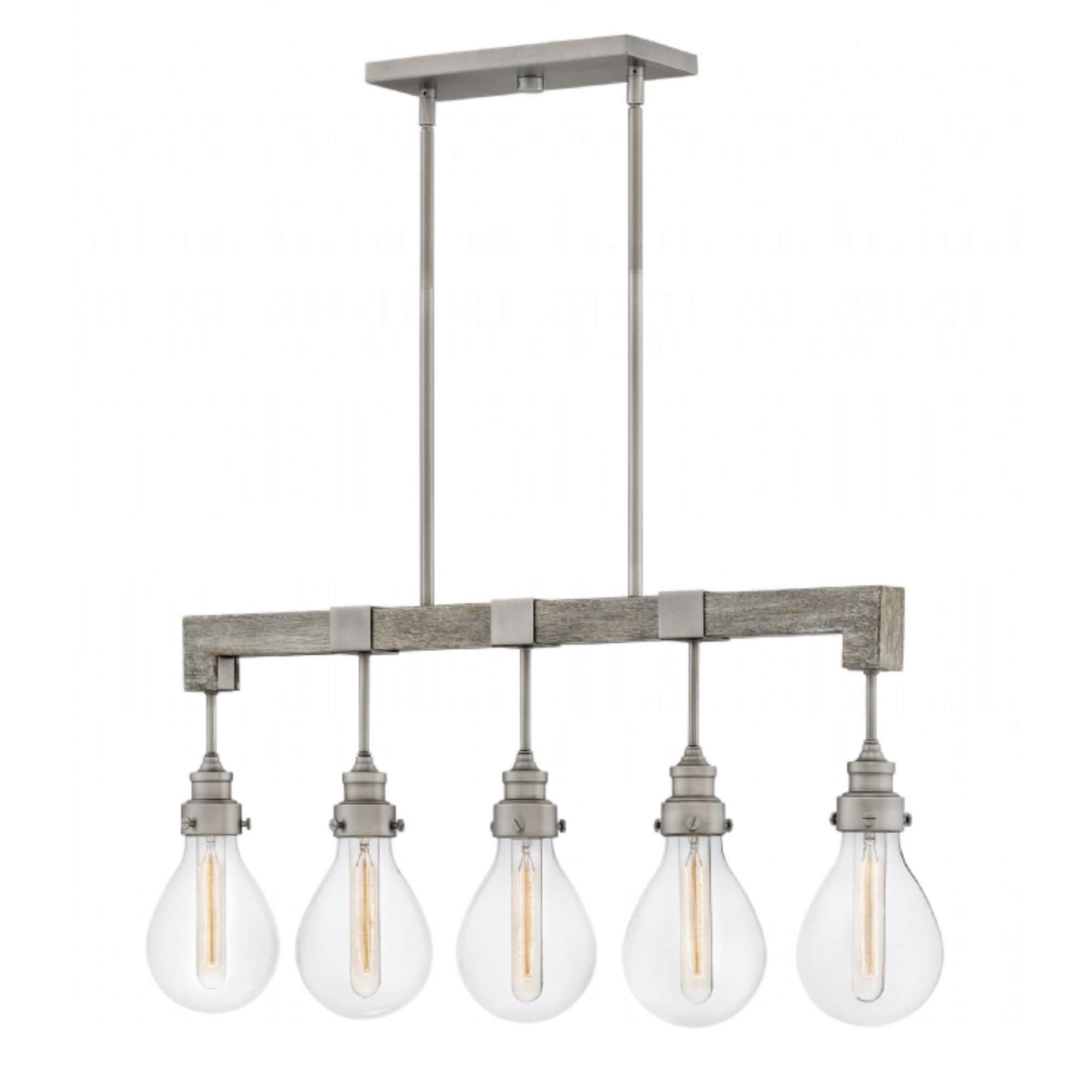 Hinkley Denton 5-Light Chandelier in Pewter - Chandeliers For Bedrooms by Overstock.com