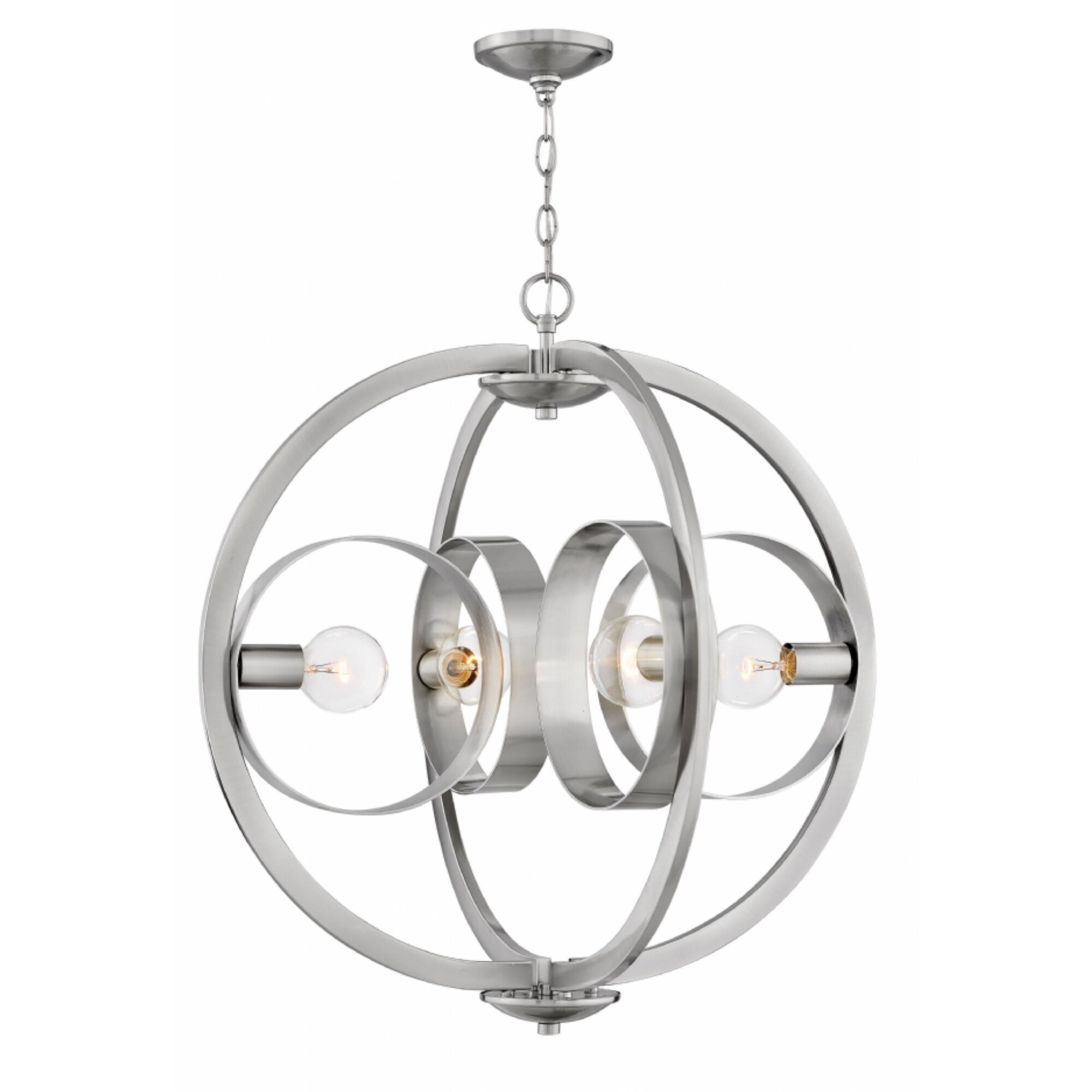 Hinkley Orson 4-Light Chandelier in Brushed Nickel - Chandeliers For Bedrooms by Overstock.com