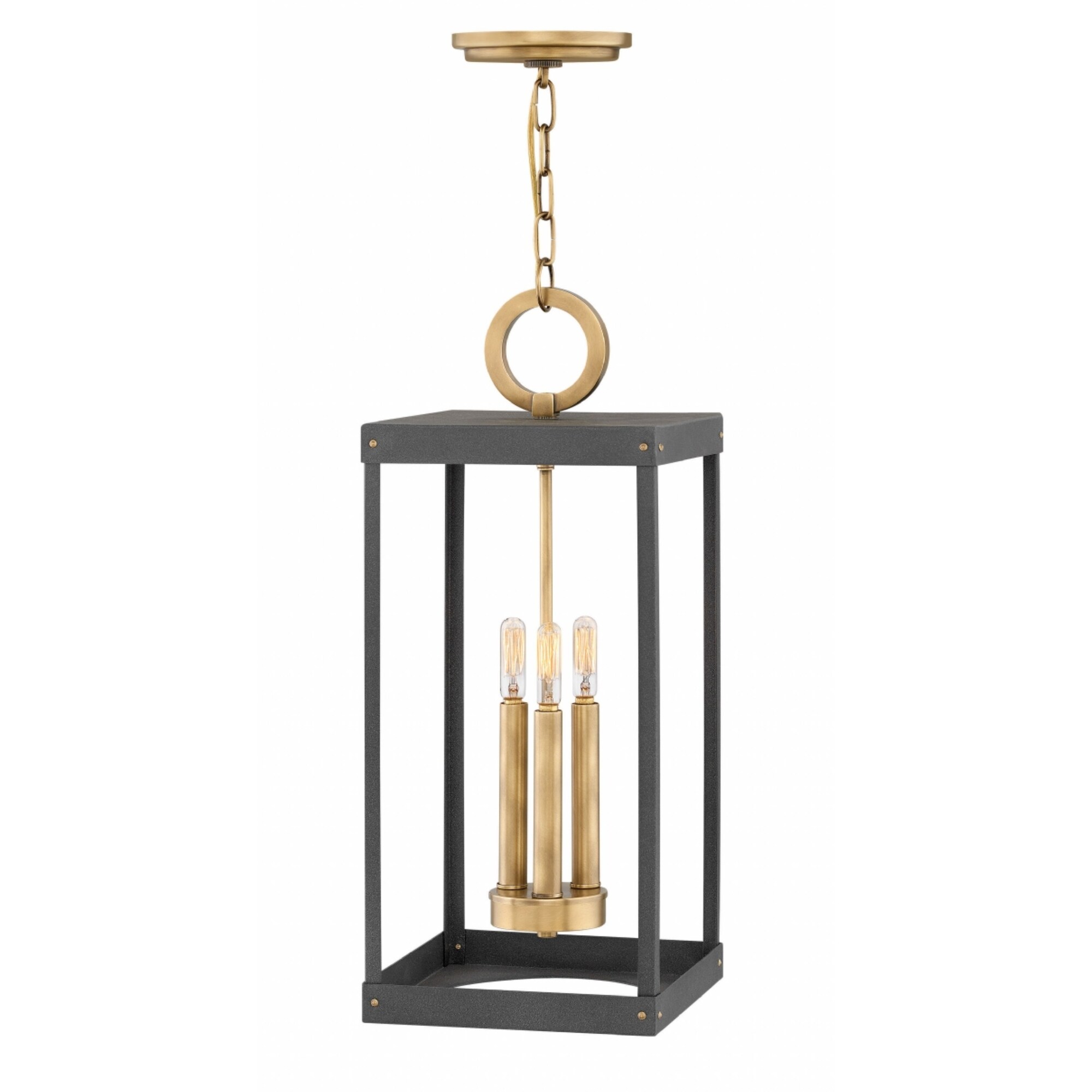 Hinkley Porter 3-Light Chandelier in Heritage Brass - Chandeliers For Bedrooms by Overstock.com