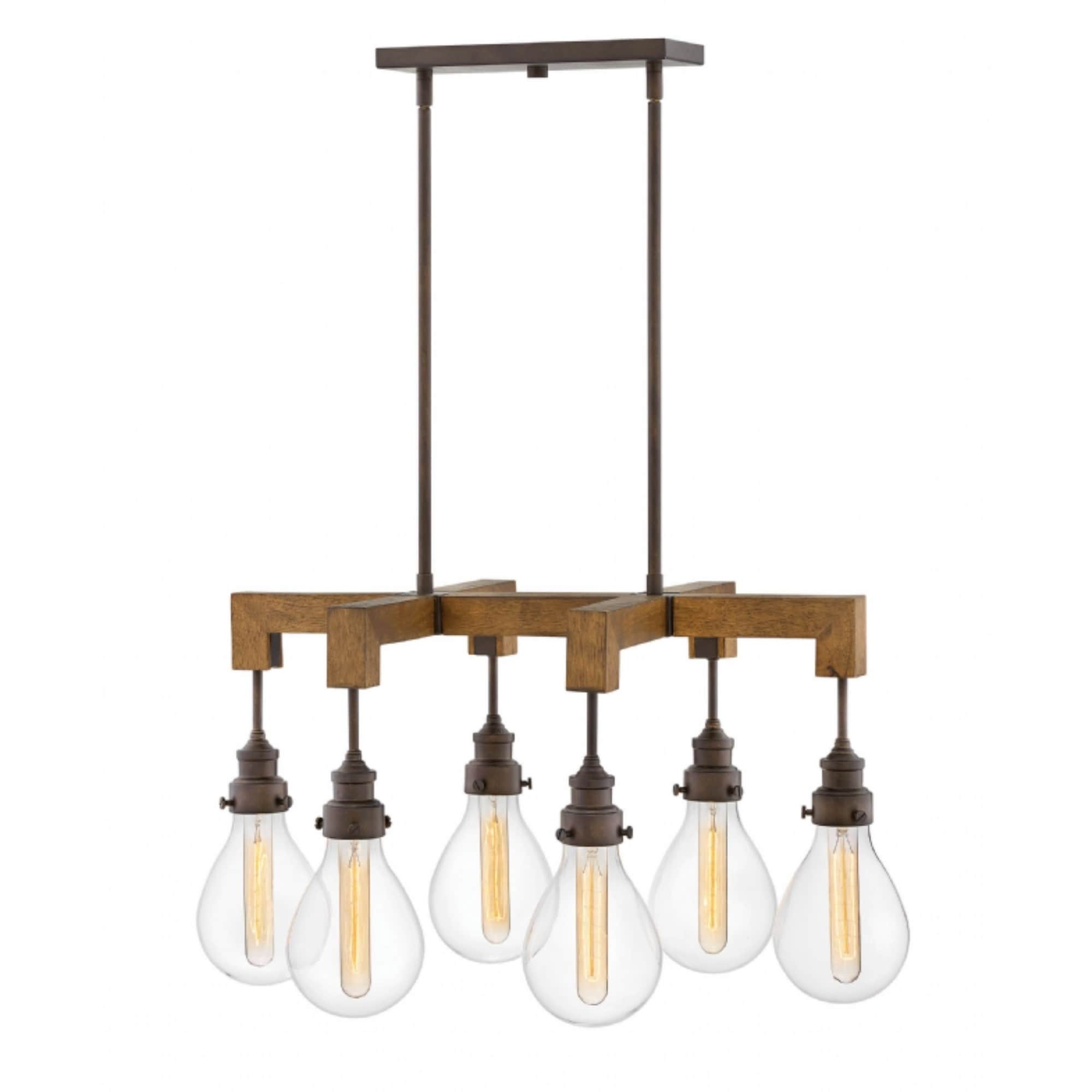 Hinkley Denton 6-Light Chandelier in Industrial Iron - Chandeliers For Bedrooms by Overstock.com
