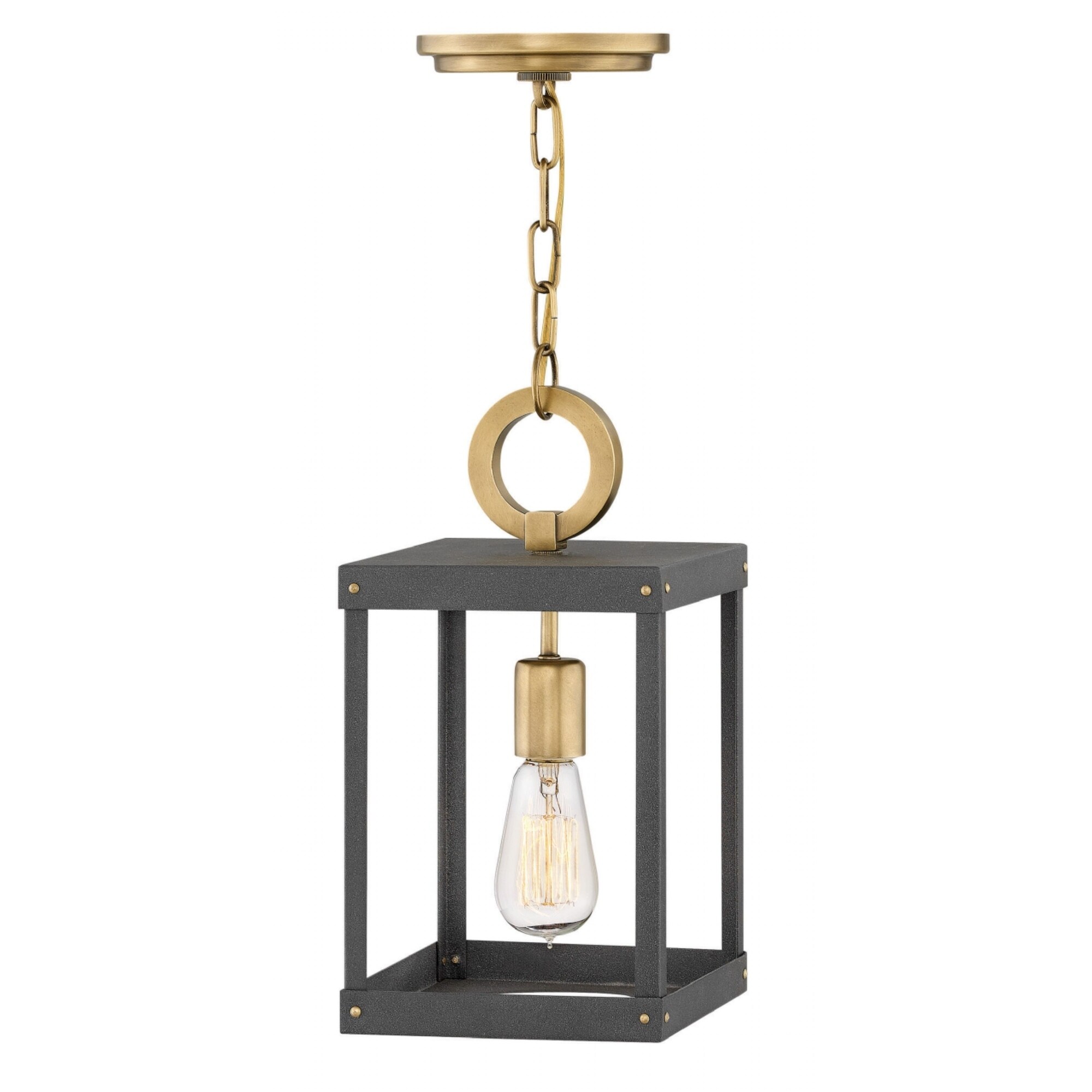 Hinkley Porter 1-Light Chandelier in Heritage Brass - Chandeliers For Bedrooms by Overstock.com