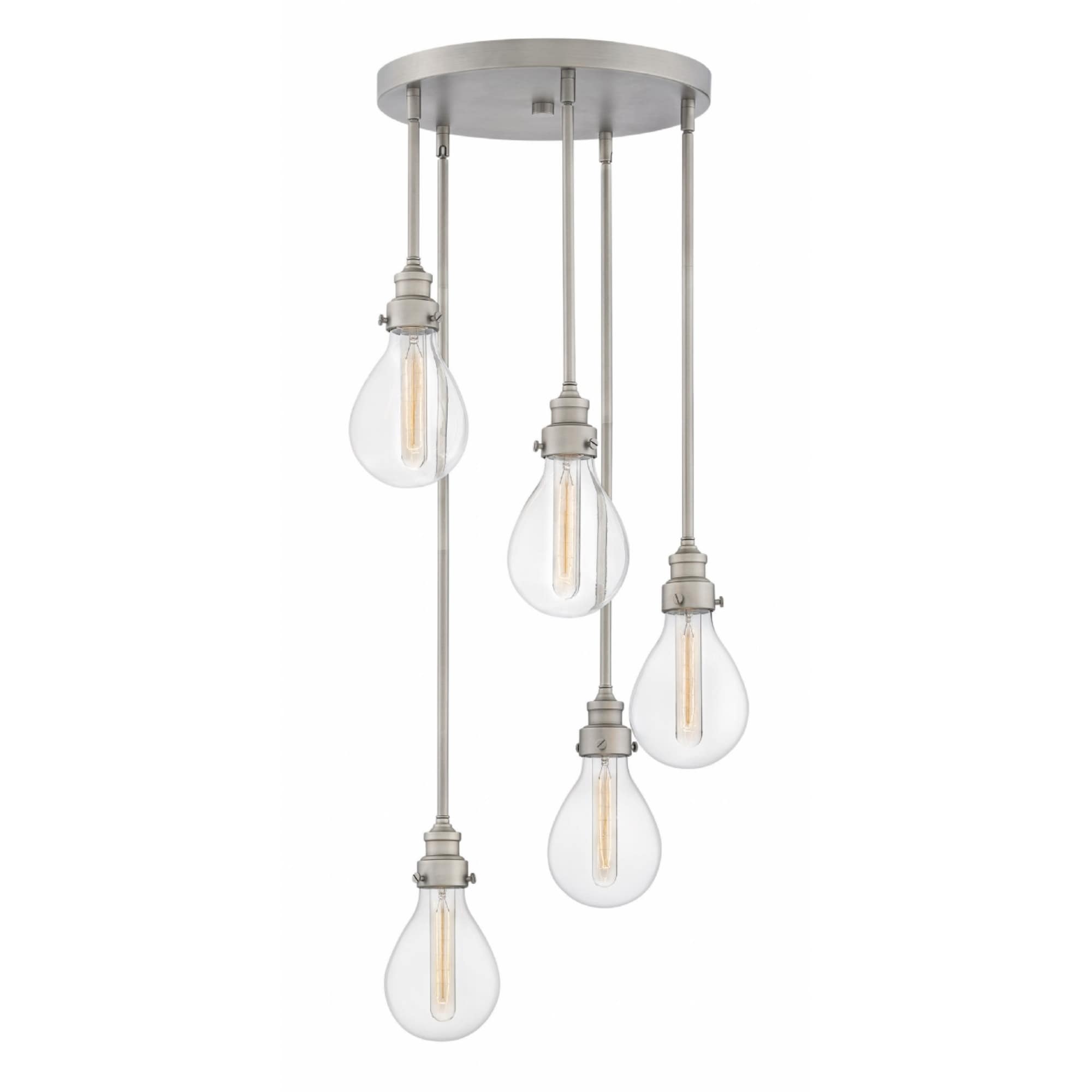 Hinkley Denton 5-Light Chandelier in Pewter - Chandeliers For Bedrooms by Overstock.com