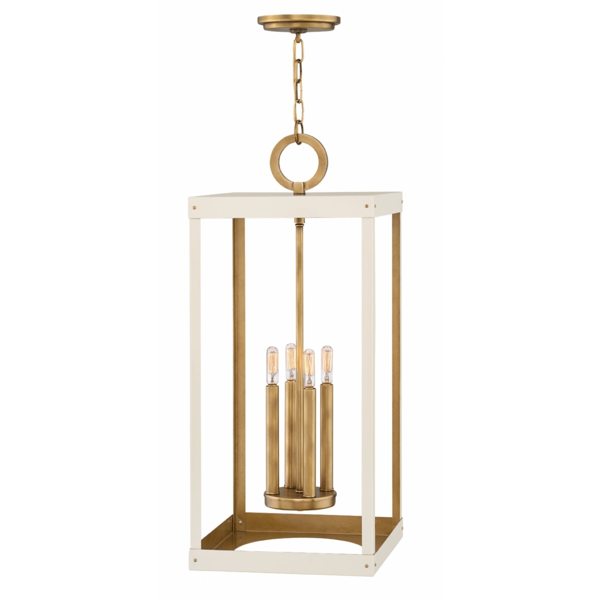 Hinkley Porter 4-Light Chandelier in Heritage Brass w/ Warm White - Chandeliers For Bedrooms by Overstock.com