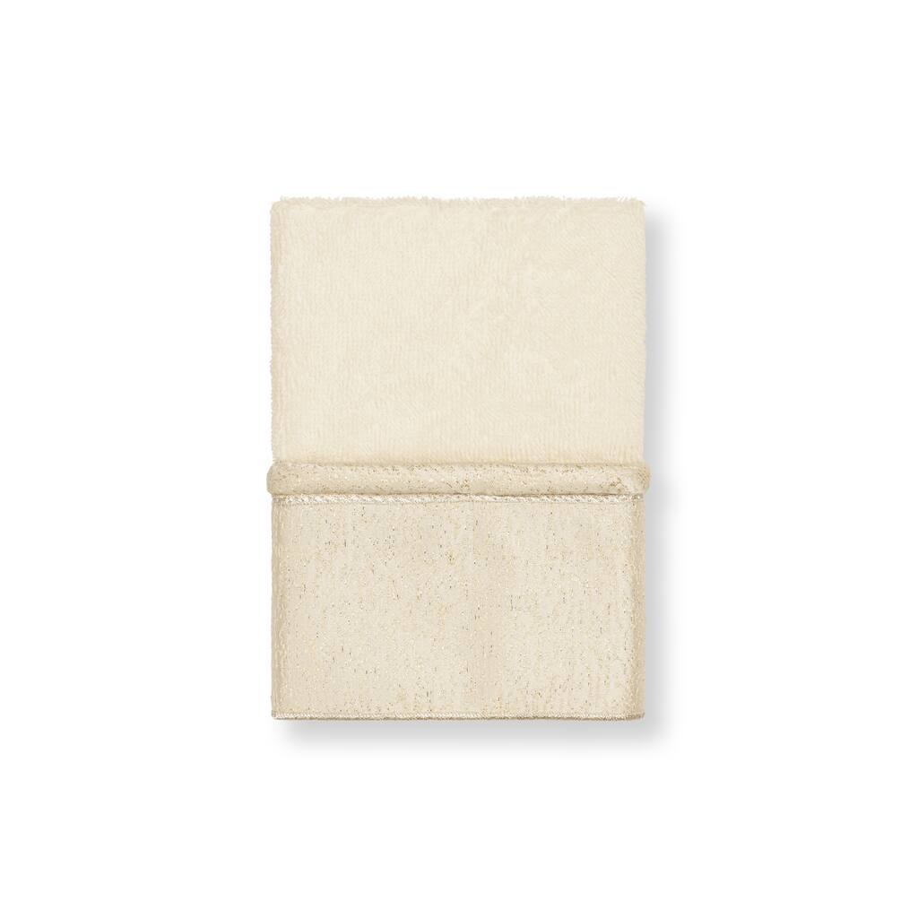 Authentic Hotel and Spa Turkish Cotton Della Jacquard Cream Washcloth