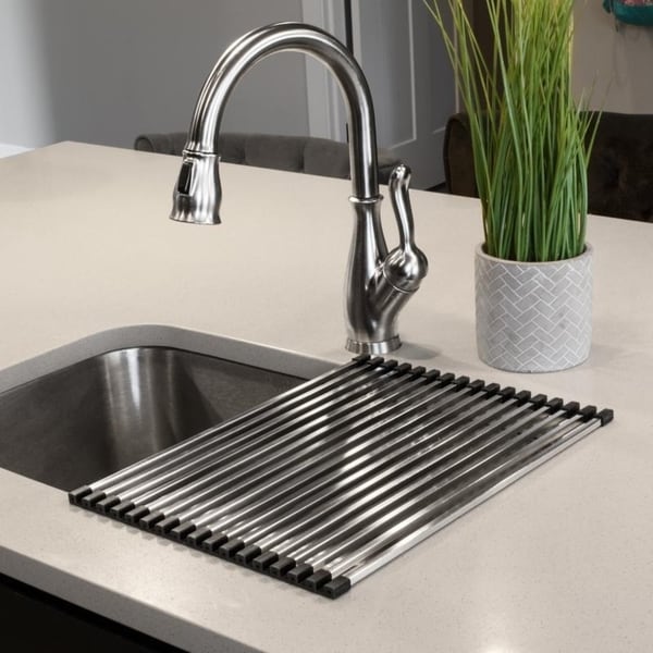 Stainless Steel Square Roll Up Over The Sink Drying Rack Stainless Steel Square Roll Up Over The Sink Drying Rack