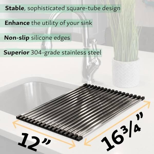 Shop Stainless Steel Square Tube Roll Up Over The Sink