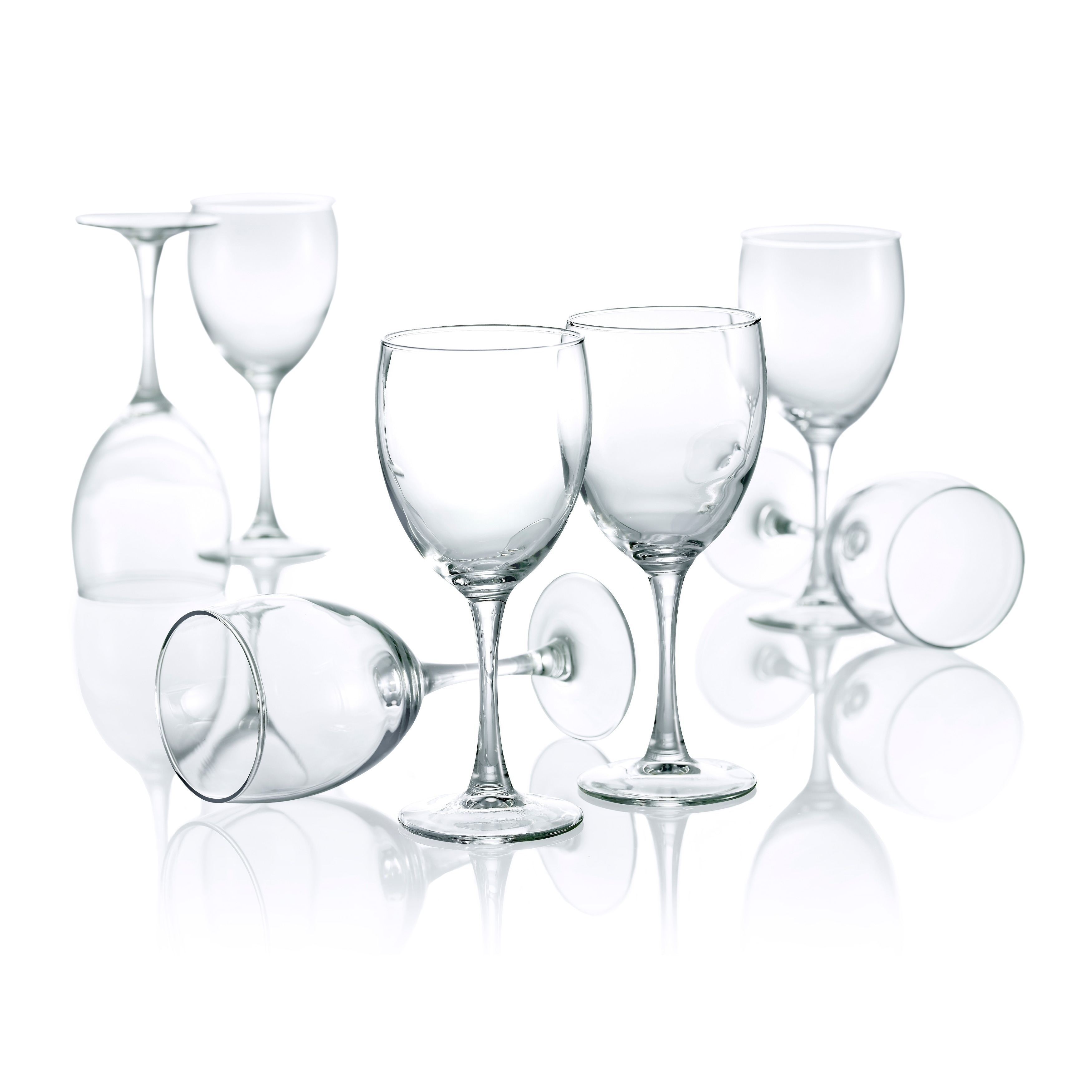 Set of 12 Luminarc Nuance Clear with Black Stem 5.75 oz Champagne Flutes  Glasses