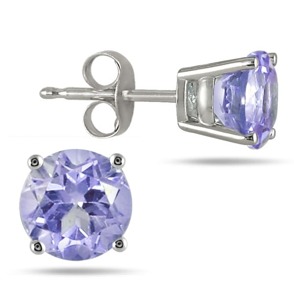 5mm All Natural Round Tanzanite Stud Earrings In 925 Sterling 5mm All Natural Round Tanzanite Stud Earrings In 925 Sterling Silver