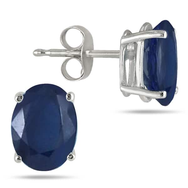 Natural Gemstones 925 Sterling Silver Oval stud Earrings for Women 