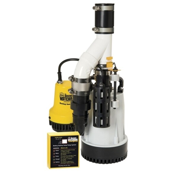 BASEMENT WATCHDOG SIT-33D Submersible Sump Pump - 1/3 HP, 3720 GPH, Cast Iron, Top Discharge, Dual Float Switch