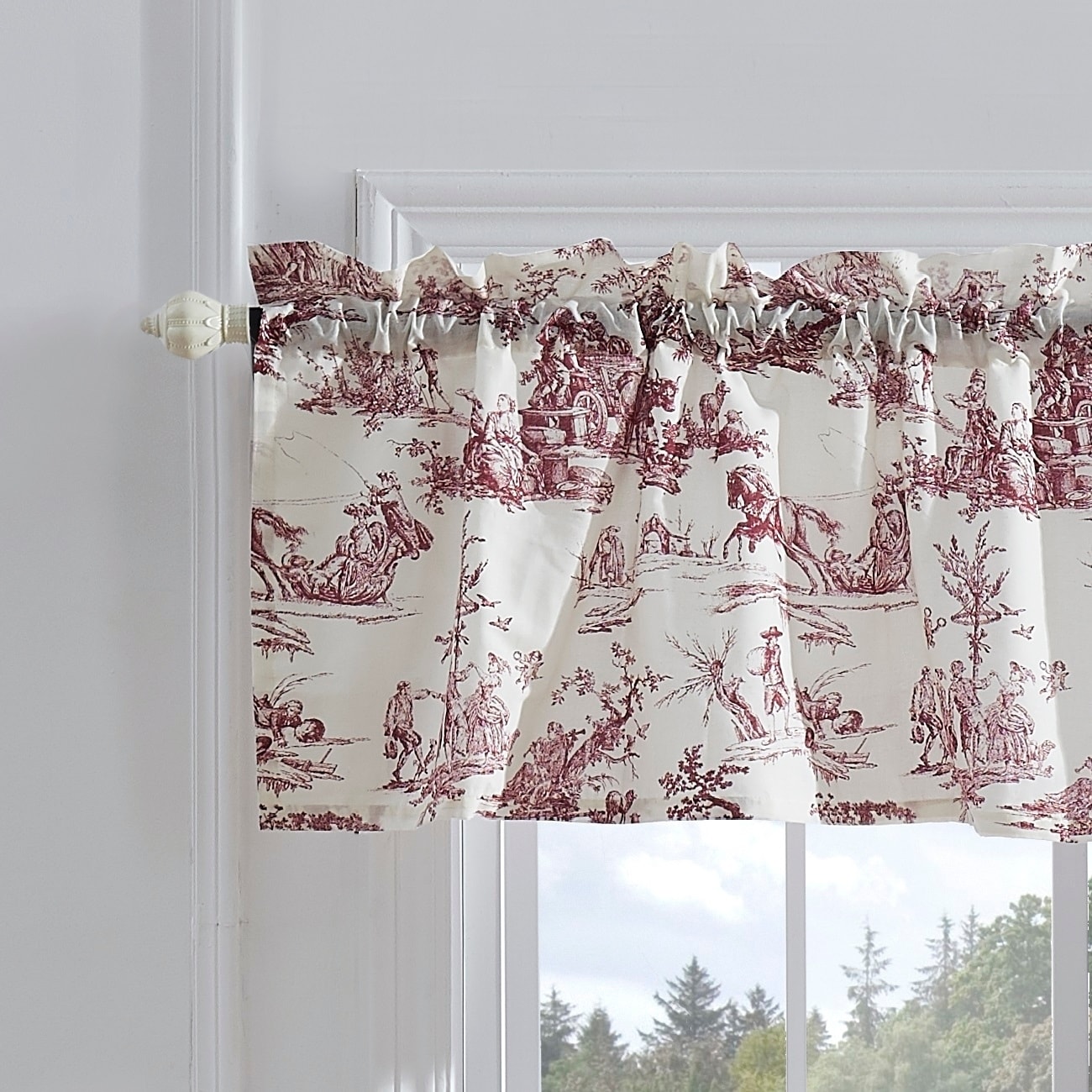Shop Greenland Home Classic Toile Red Window Valance On Sale