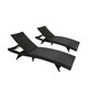 Kinbor 2-piece Outdoor Chaise Lounge Chair All-weather PE Rattan Wicker Chaise Lounge Chair Furniture w/Cushions - Thumbnail 9