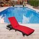Kinbor Outdoor Patio Adjustable Chaise Lounge Chair All-weather PE Rattan Wicker Chaise Lounge Furniture w/Cushions - Thumbnail 5
