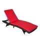 Kinbor Outdoor Patio Adjustable Chaise Lounge Chair All-weather PE Rattan Wicker Chaise Lounge Furniture w/Cushions - Thumbnail 6