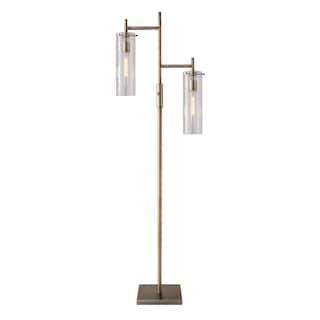 Adesso Dalton Antique Brass Floor Lamp